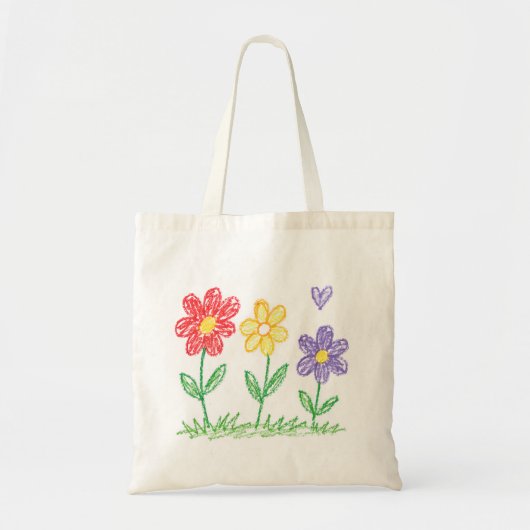 Upload Tekening van Kind Draai Kinderkunst om tot  Tote Bag (Voorkant)
