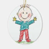 Upload Tekening van Kind Verander Kinderkunst naar Keramisch Ornament (Links)