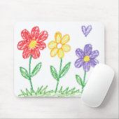 Upload Tekening van Kind Zet Kinderkunst op Muismat (Met muis)