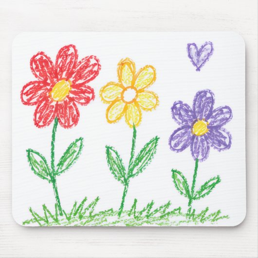 Upload Tekening van Kind Zet Kinderkunst op Muismat (Voorkant)