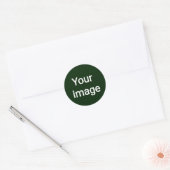 Upload uw aangepaste afbeelding – gepersonaliseerd ronde sticker (Envelop)