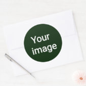 Upload uw aangepaste afbeelding – Persoonlijke Gra Ronde Sticker (Envelop)