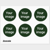 Upload uw aangepaste afbeelding – Persoonlijke Gra Ronde Sticker (Vel)
