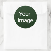 Upload uw aangepaste afbeelding – Persoonlijke Gra Ronde Sticker (Tas)