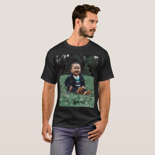 Upload uw aangepaste gepersonaliseerde foto t-shirt (Voorkant volledig)