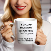 Upload uw aangepaste ontwerp foto & tekst 20oz Jum Grote Koffiekop
