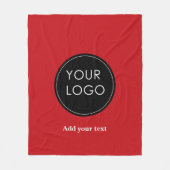 Upload uw aangepaste zakelijke Logo naar Holiday R Fleece Deken (Voorkant)
