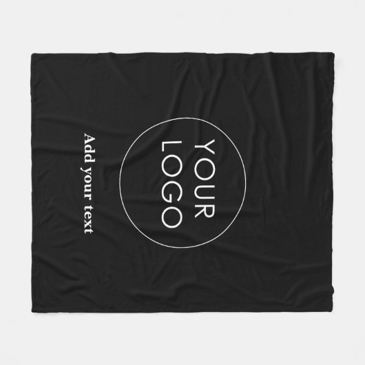 Upload uw aangepaste zakelijke Logo naar Modern Bl Fleece Deken (Voorkant (Horizontaal))