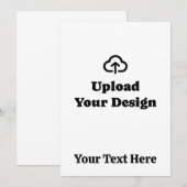 Upload uw afbeelding en tekst kaart (Voorkant / Achterkant)