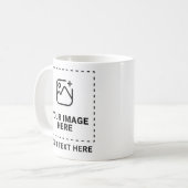 Upload uw afbeelding en tekst koffiemok (Voorkant links)