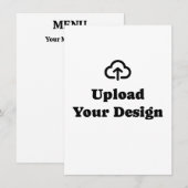 Upload uw afbeelding en tekst menu (Voorkant / Achterkant)