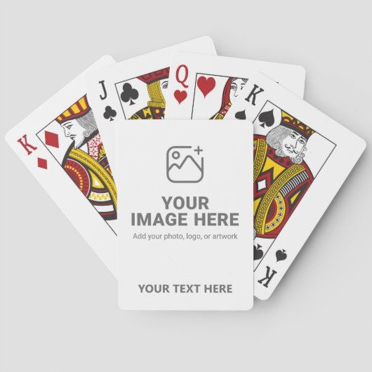 Upload uw afbeelding en tekst pokerkaarten (Achterkant)