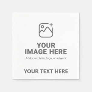 Upload uw afbeelding en tekst servet