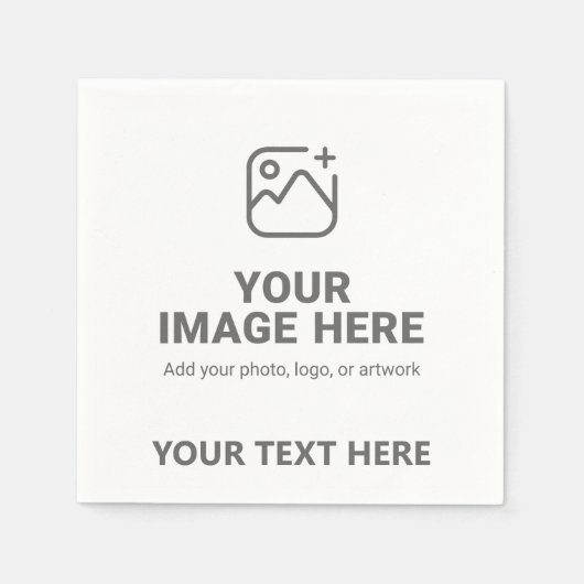 Upload uw afbeelding en tekst servet (Voorkant)