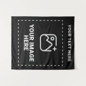 Upload uw afbeelding en tekst wandkleed (Voorkant (horizontaal))