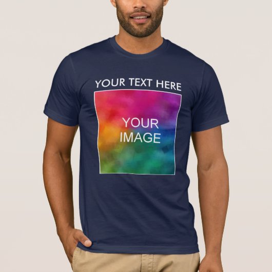 Upload uw Afbeelding Foto Logo Tekst toevoegen aan T-shirt (Voorkant)