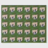 Upload uw Afbeelding naar een kerstBauble Green Cadeaupapier (Vlak)