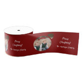 Upload uw Afbeelding naar een kerstBauble-vorm Grosgrain Lint (Spoel)