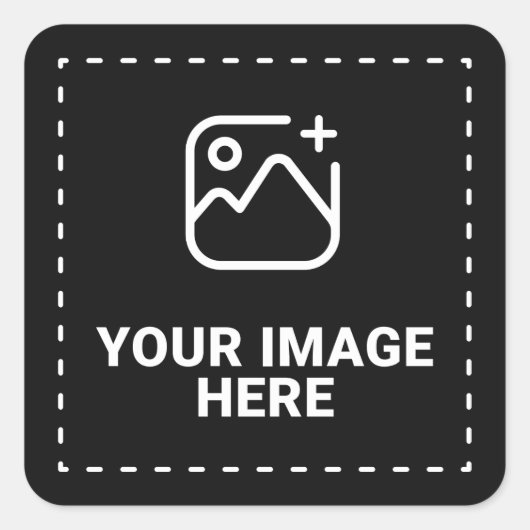 Upload uw afbeelding vierkante sticker (Voorkant)