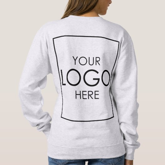 Upload uw bedrijf Logo Custom Business Crewneck Trui (Achterkant)