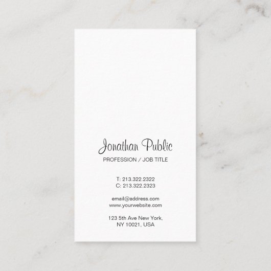 Upload uw bedrijf Logo hier Modern Vertical Visitekaartje (Achterkant)