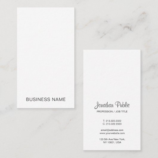 Upload uw bedrijf Logo hier Modern Vertical Visitekaartje (Voorkant / Achterkant)