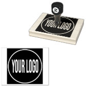 Upload uw bedrijf Logo Large Rubberstempel (Gestempeld)