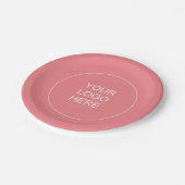 Upload uw bedrijf Logo Tekst Sjabloon Charisma Papieren Bordje (Gekanteld)