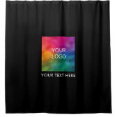 Upload uw bedrijf Logo Voeg tekst naam slogan Douchegordijn (Voorkant)