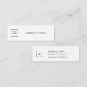 Upload Uw bedrijf Moderne Eenvoudige Sjabloon van  Mini Visitekaartje (Voorkant / Achterkant)