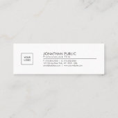 Upload Uw bedrijf Moderne Eenvoudige Sjabloon van  Mini Visitekaartje (Achterkant)