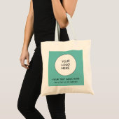 Upload uw bedrijf Uw Logo hier Blauwgroen Tote Bag (Voorkant (product))