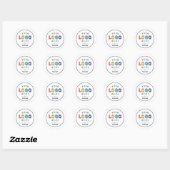 Upload uw bedrijfslogo ronde sticker (Vel)