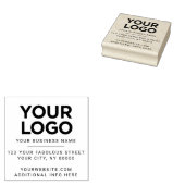Upload uw bedrijfsretouradres voor logo rubberstempel (Gestempeld)