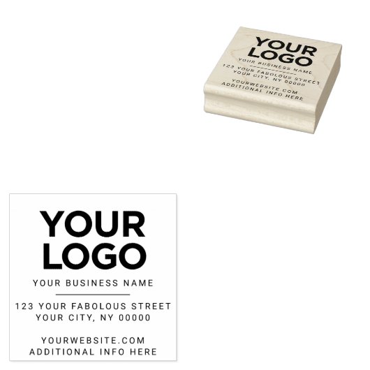 Upload uw bedrijfsretouradres voor logo rubberstempel (Gestempeld)