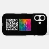 Upload uw Business Logo Elegant Scan Me QR-code Case-Mate iPhone Case (Achterkant (horizontaal))