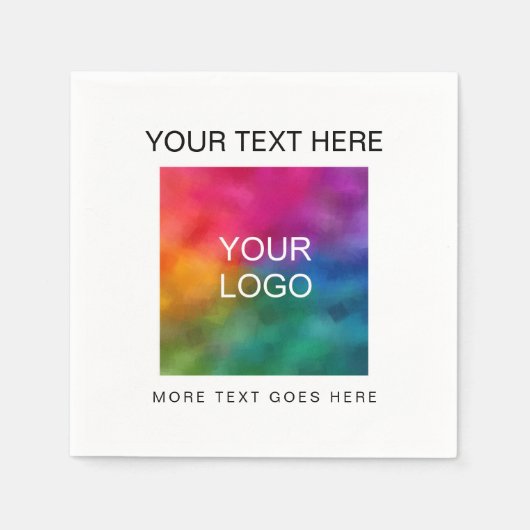 Upload uw Business Logo Sjabloon Minimalist Servet (Voorkant)