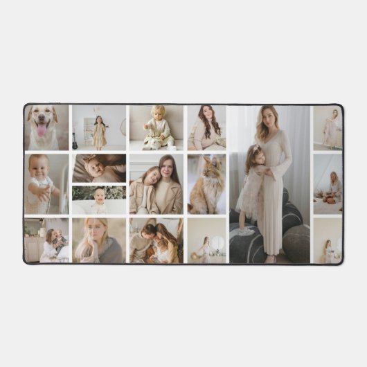 Upload uw eigen 17 foto's gepersonaliseerd bureaumat (Voorkant)