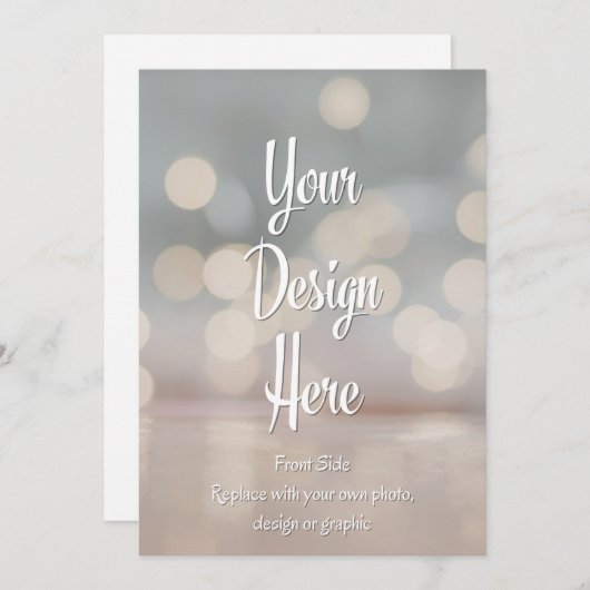 Upload uw eigen aangepaste ontwerpuitnodiging kaart (Voorkant / Achterkant)