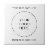 Upload Uw Eigen BedrijfsLogo toevoegen Tekst Tegeltje (Voorkant)