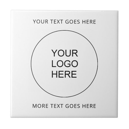 Upload Uw Eigen BedrijfsLogo toevoegen Tekst Tegeltje (Voorkant)