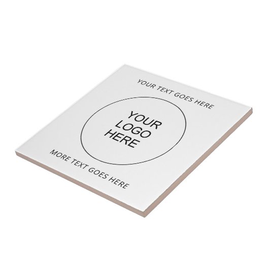 Upload Uw Eigen BedrijfsLogo toevoegen Tekst Tegeltje (Zijkant)