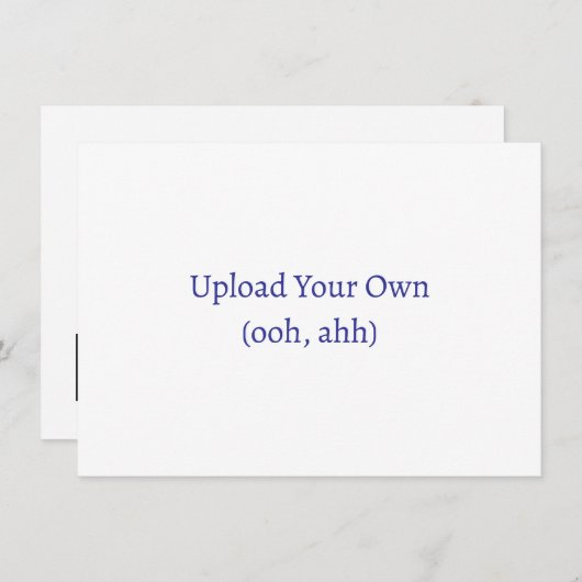 Upload uw eigen, doe-het-zelfuitnodiging of Kaart (Voorkant / Achterkant)