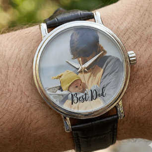 Upload Uw Eigen Foto   Aangepaste beste papa  Horloge