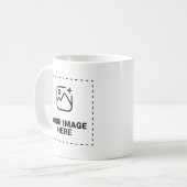 Upload uw eigen foto sjabloon product koffiemok (Voorkant links)