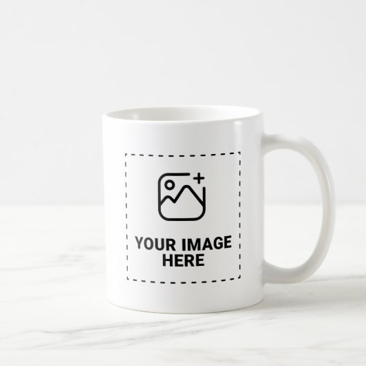 Upload uw eigen foto sjabloon product koffiemok (Rechts)