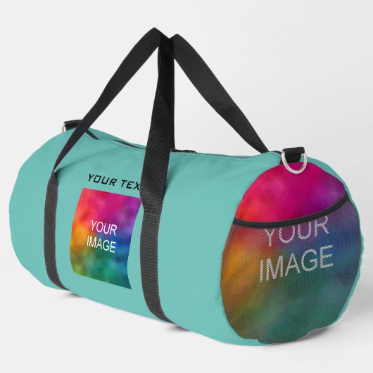 Upload uw eigen foto Voeg tekst Sjabloon Groot Bla Plunjezak (Rechterhoek)