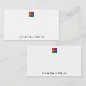 Upload uw eigen Logo hier ultradik Notitiekaartje (Voorkant / Achterkant)