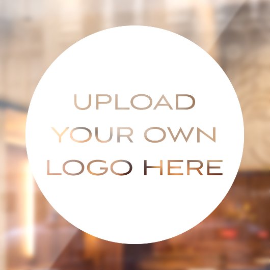 Upload uw eigen Logo Small Business Branding Raamsticker (Vel 2)