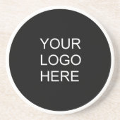 Upload uw eigen Logo van uw bedrijf hier Zandsteen Onderzetter (Voorkant)